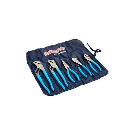 Channellock Channellock Tool Roll 3 5 Piece Plier Set (Long Nose, Slip Joint, Diagonal, Tongue & Groove) Tool Roll 3